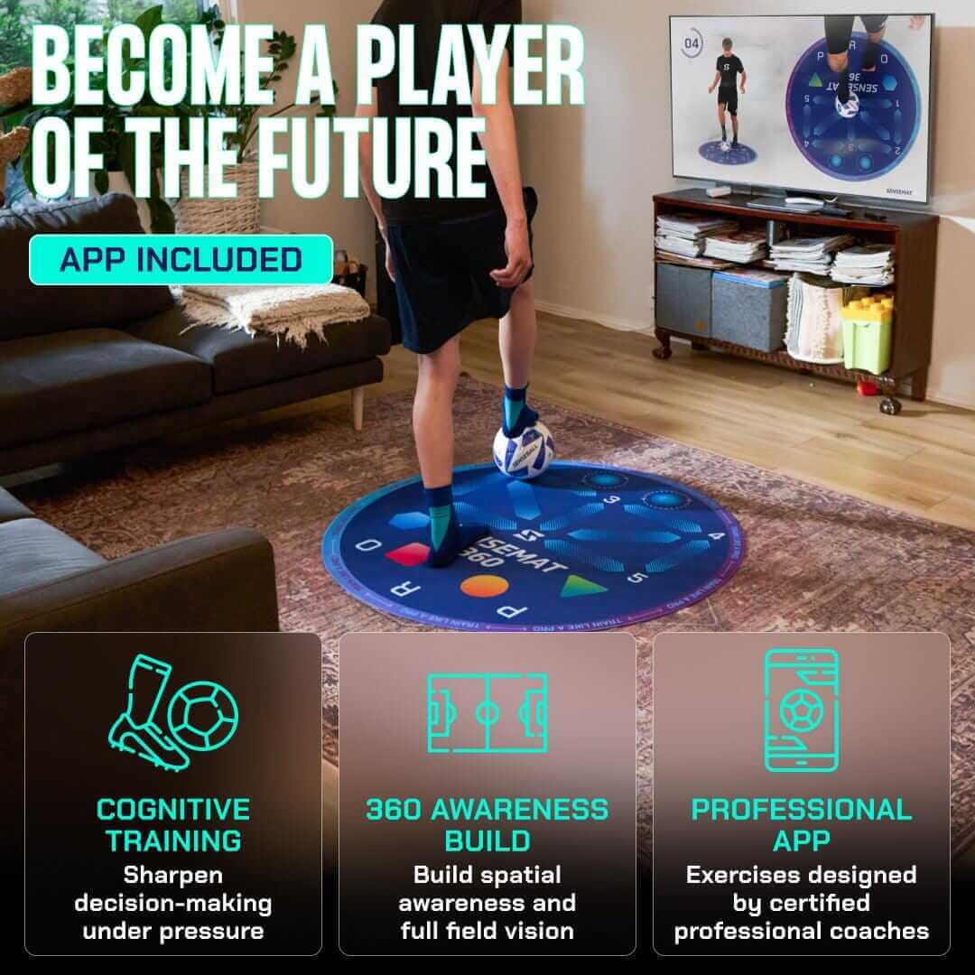 Cognitive + Footwork Soccer Training Mat | SenseMat 360 - Image 5