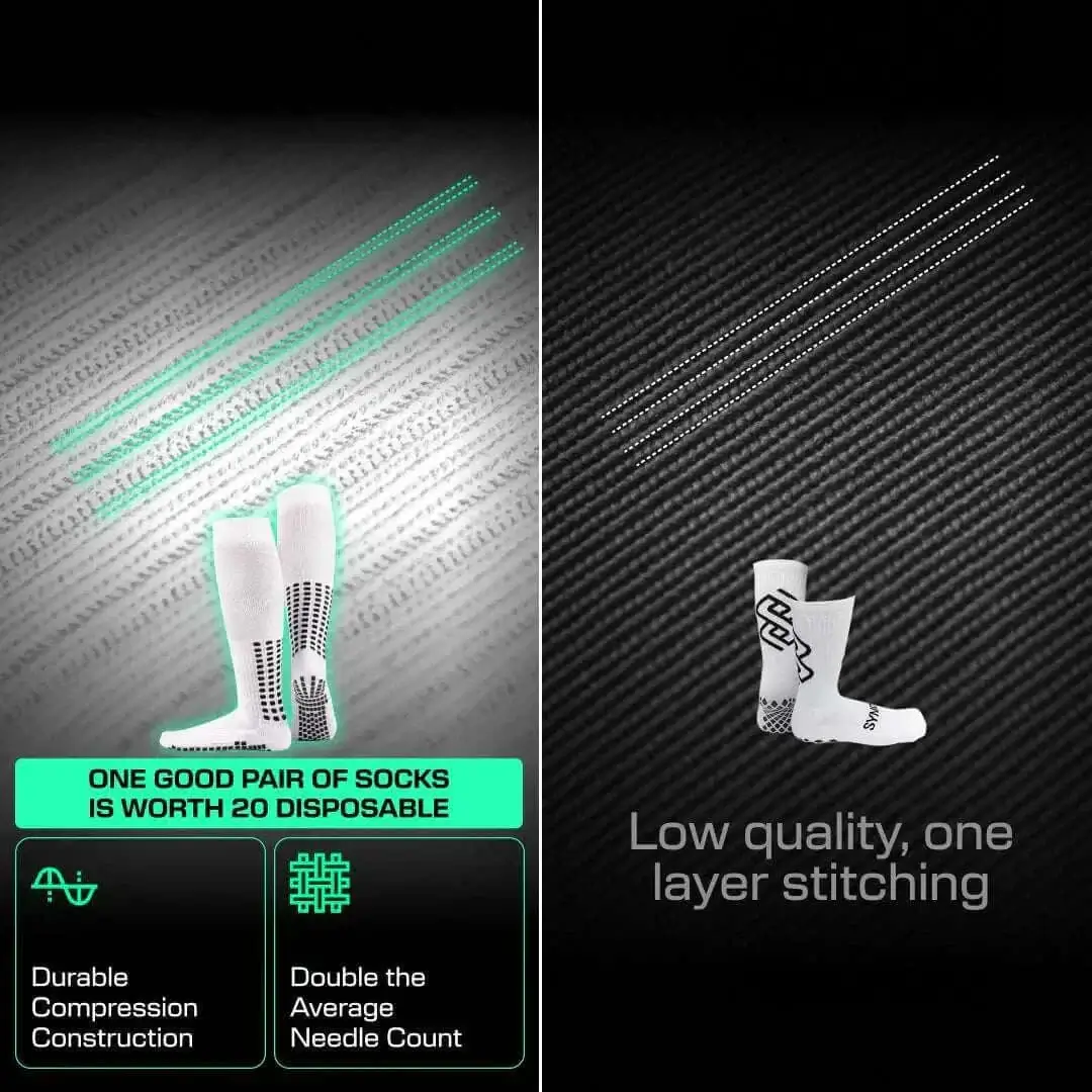 Grip Soccer Socks by LUX - Knee - Onesize Adults - Image 6